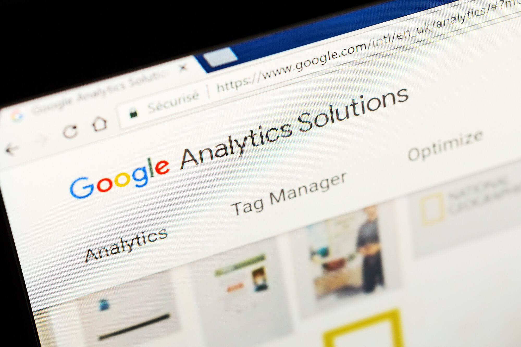 Google Analytics homepage