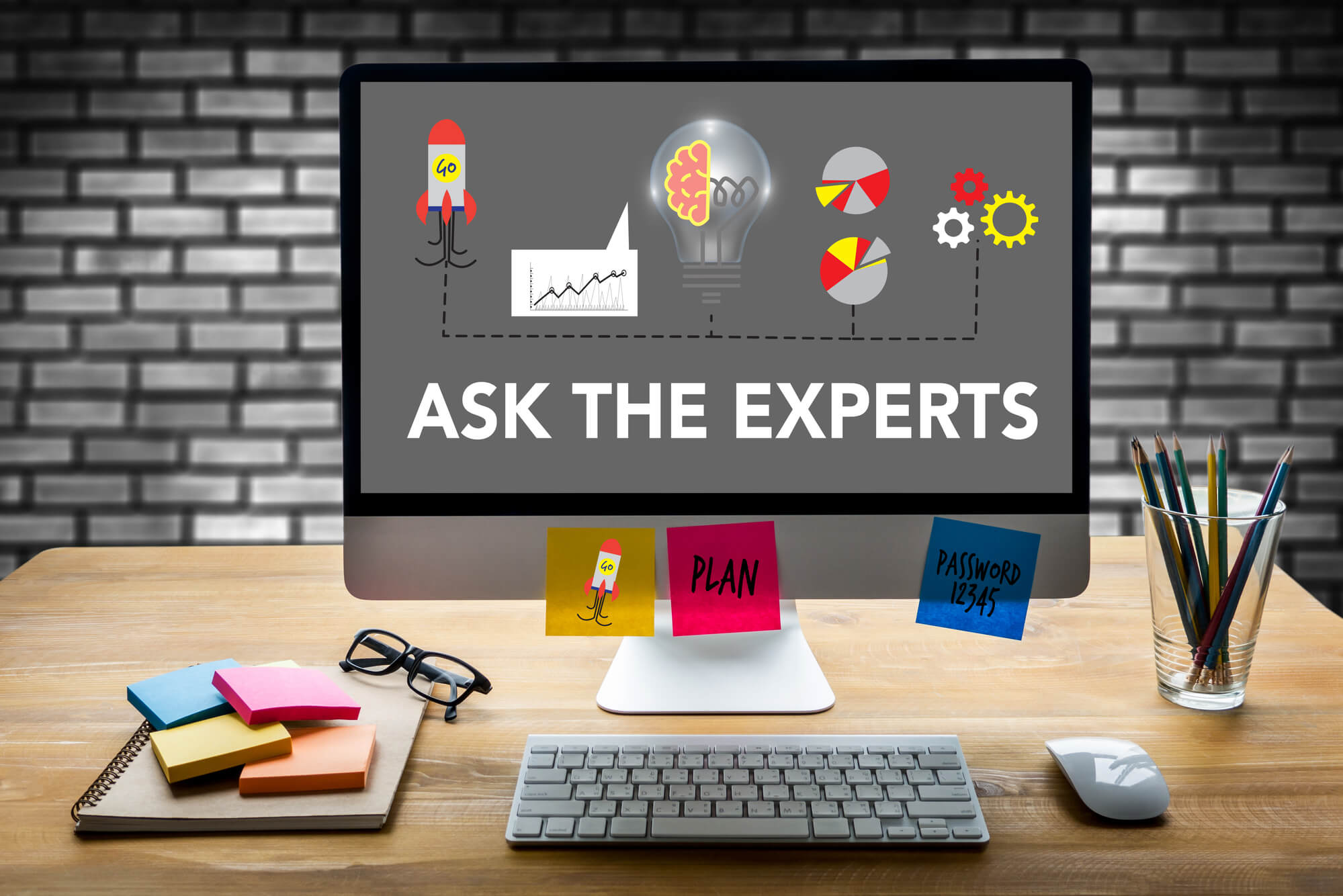 computer screen showing ask the experts