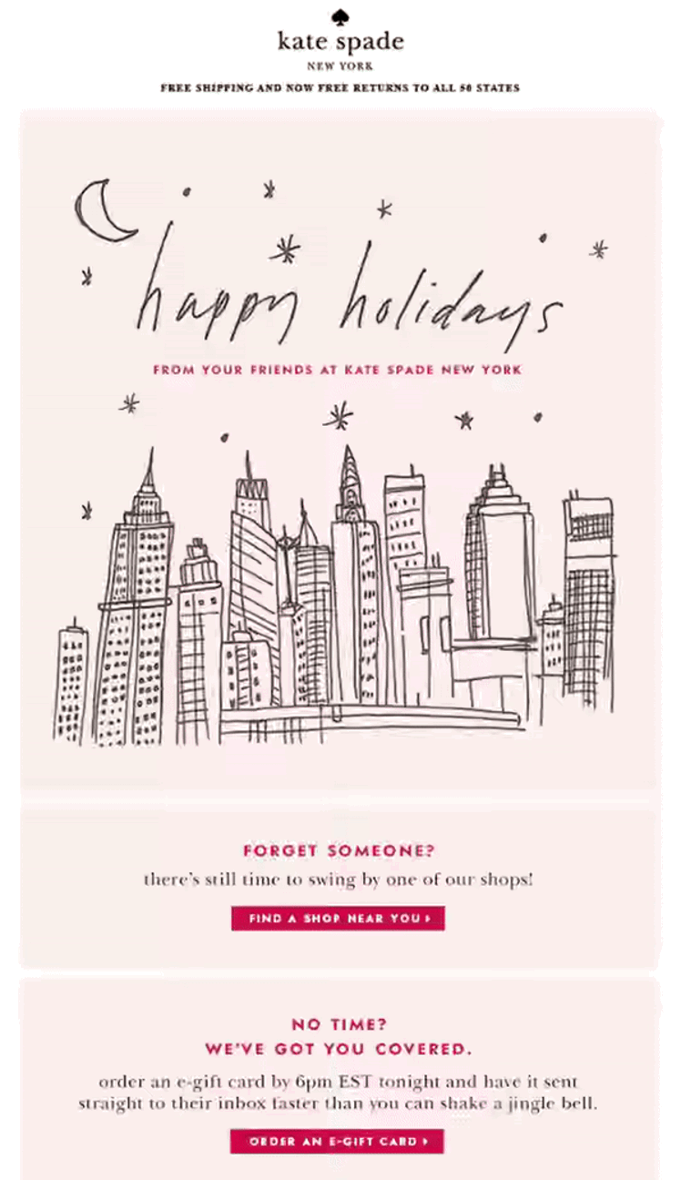 Kate Spade inclusive digital marketing holiday campaign in Miami. 