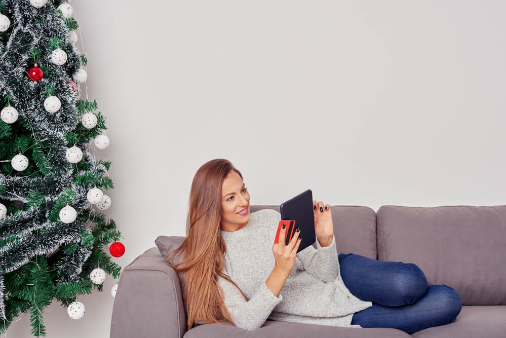 Patient booking an appointment online during the holiday season.