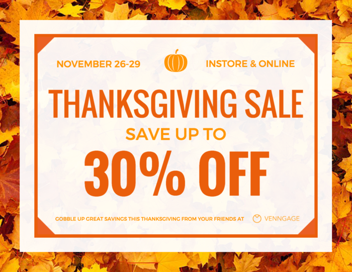 sample thanksgiving sale