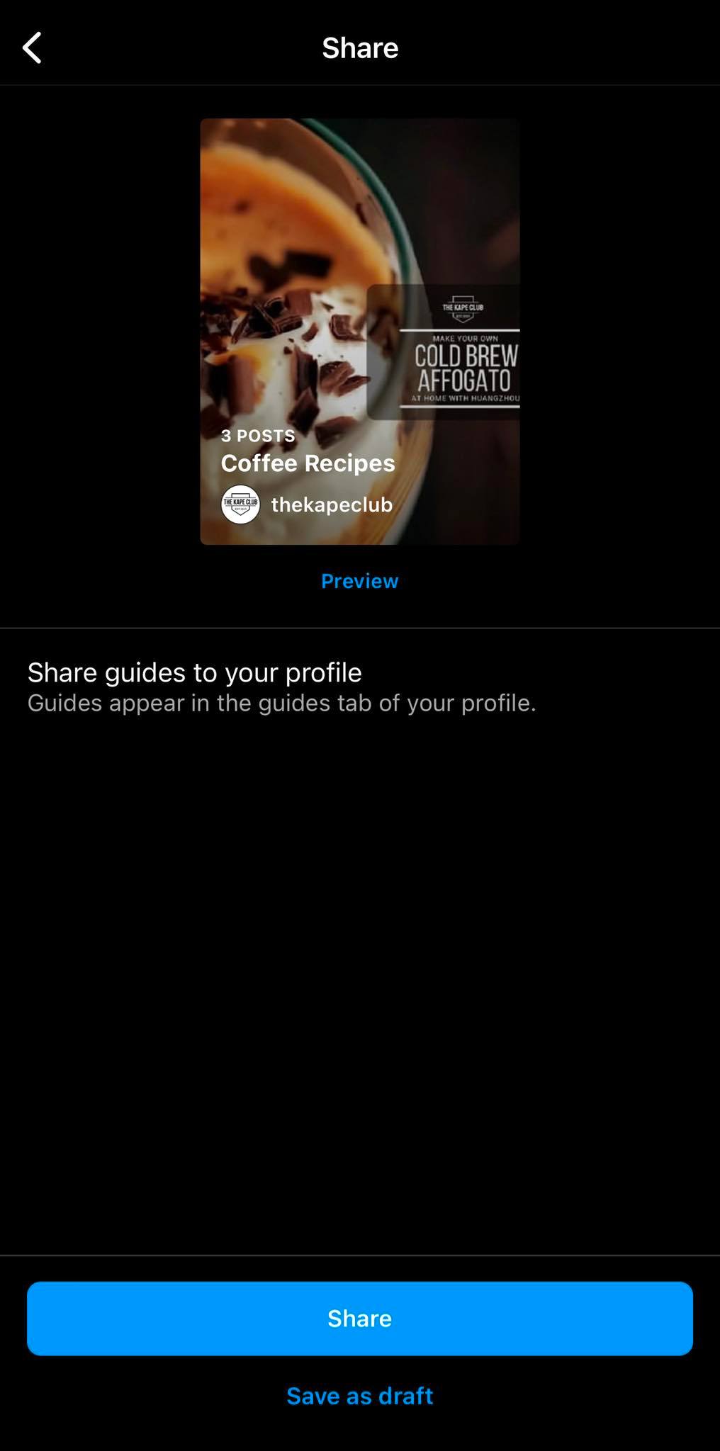 Instagram guide tutorial step 4