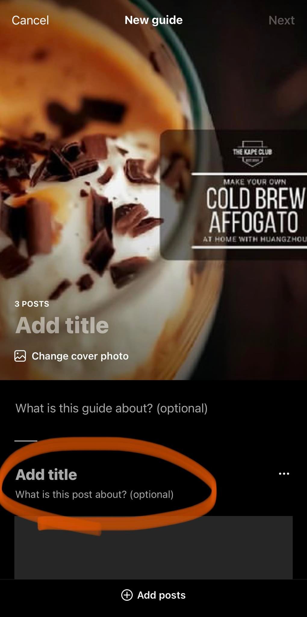 Instagram tutorial step 3.2