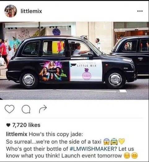Florida internet marketing company  helping little mix create  social media caption for a promotional post.