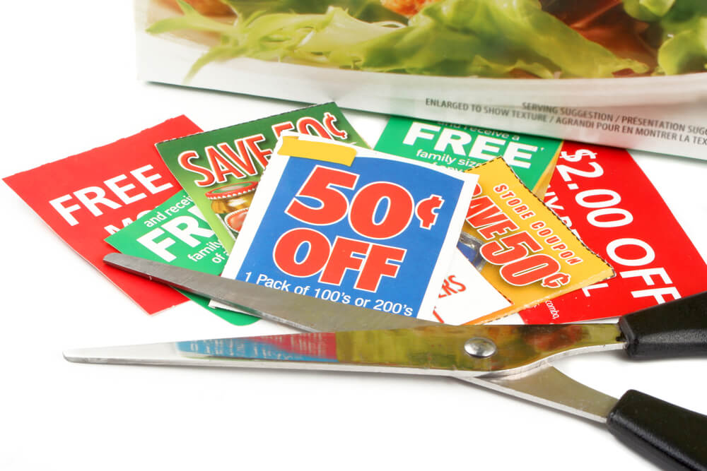 Cut out of coupons.