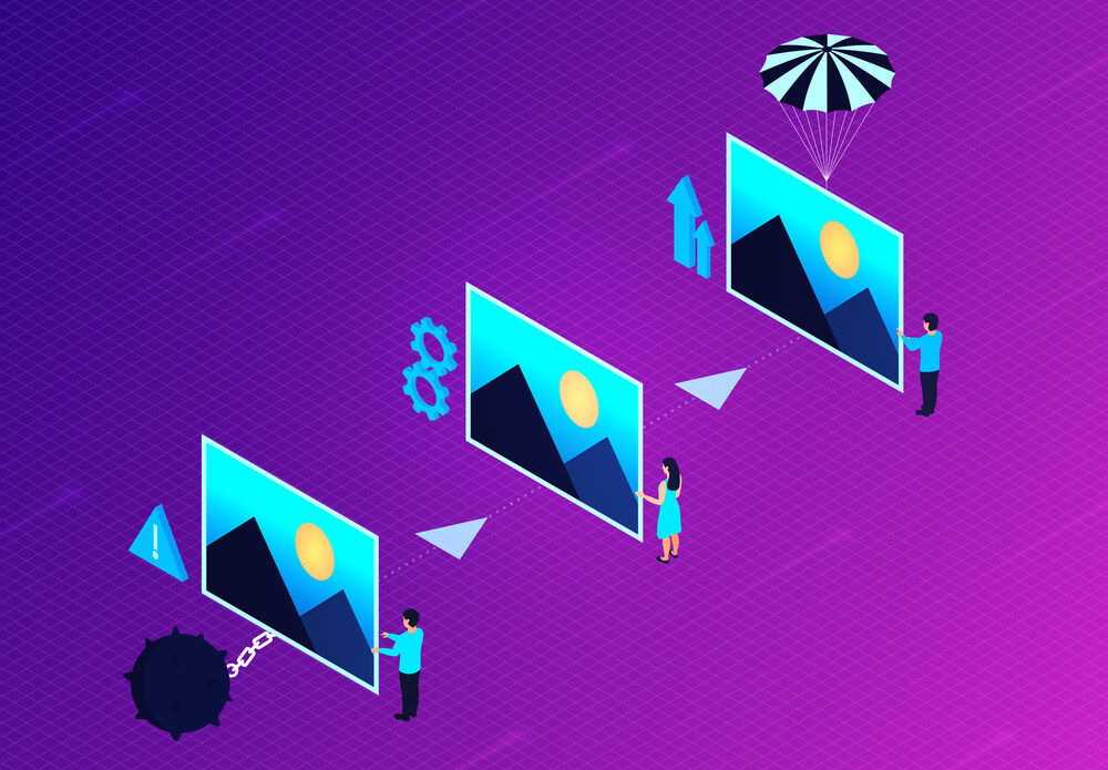 Pictures with different file size.