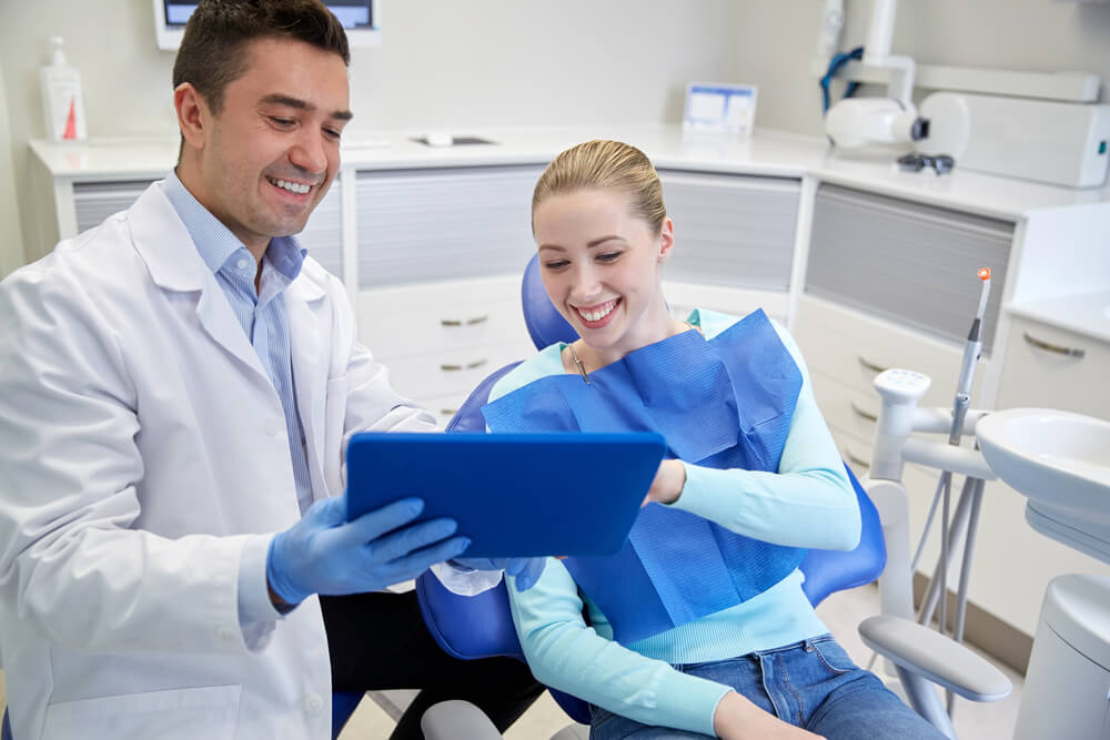 Dentist using technology to educate patients in more engaging ways.