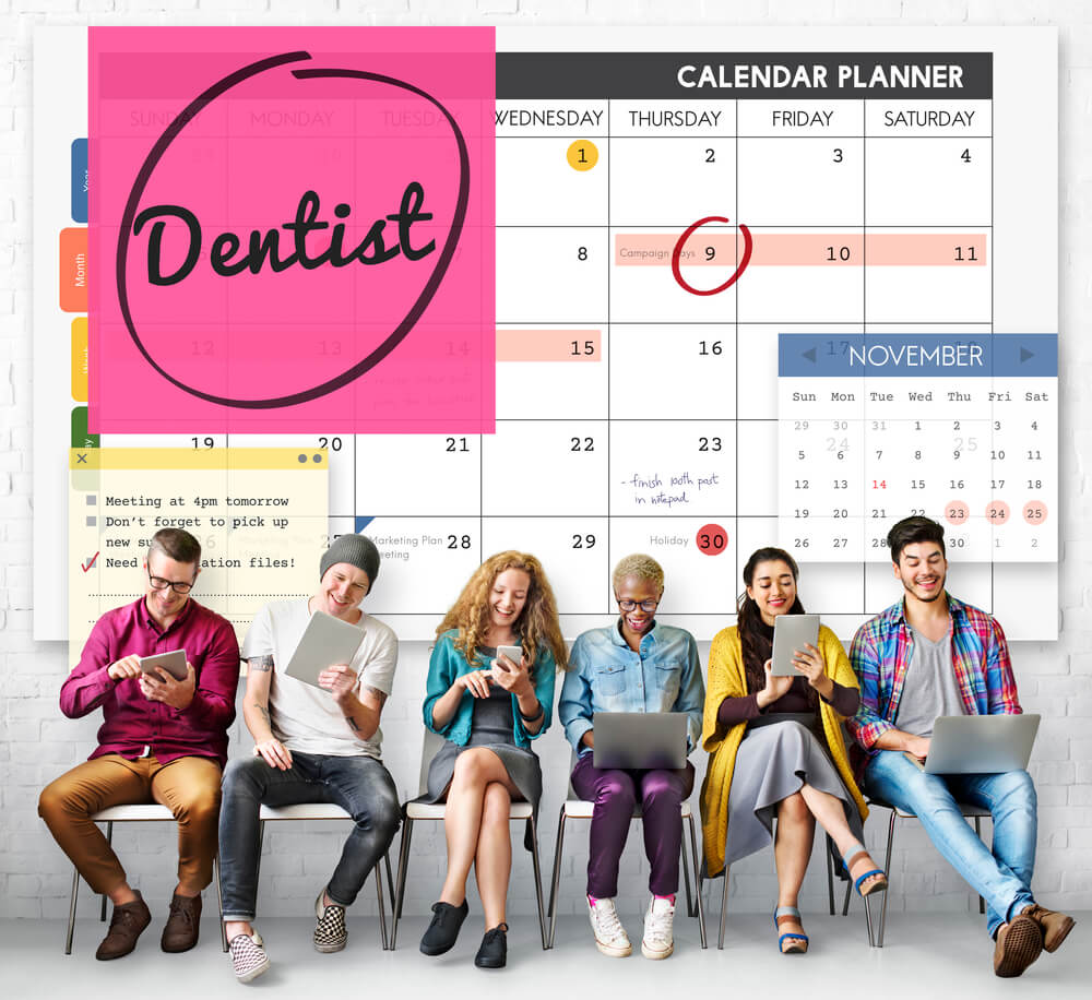 social media for dentist calendar for better tracking of appointments.
