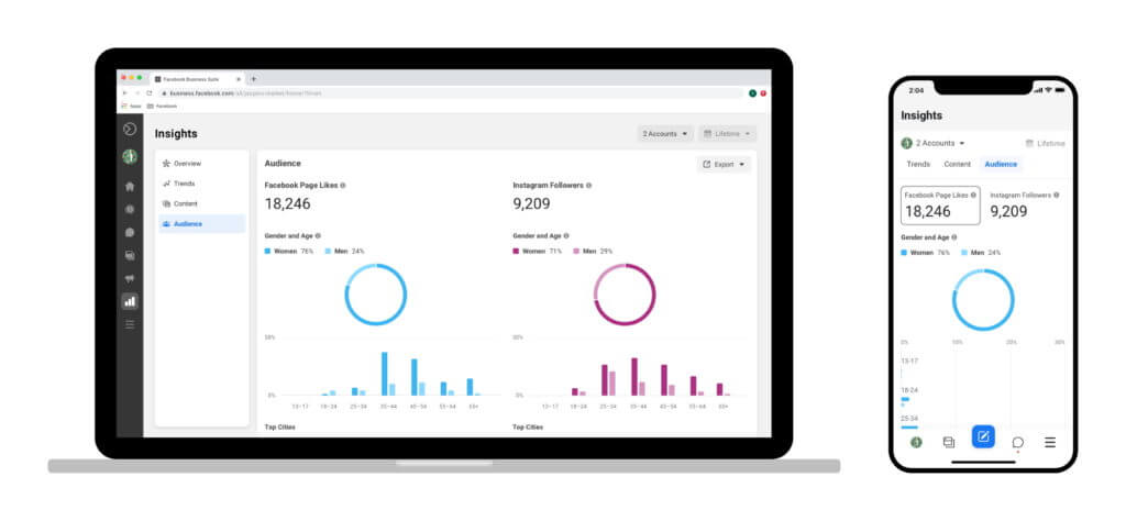 Meta business suite dashboard.