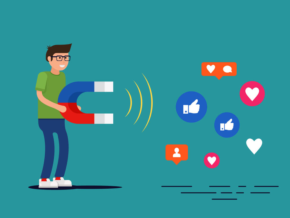 Business owner uses social media reactions to boost engagement with posts.