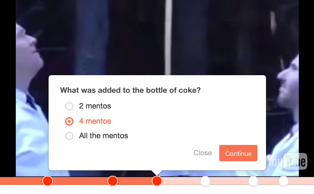 quiz addition on Youtube videos
