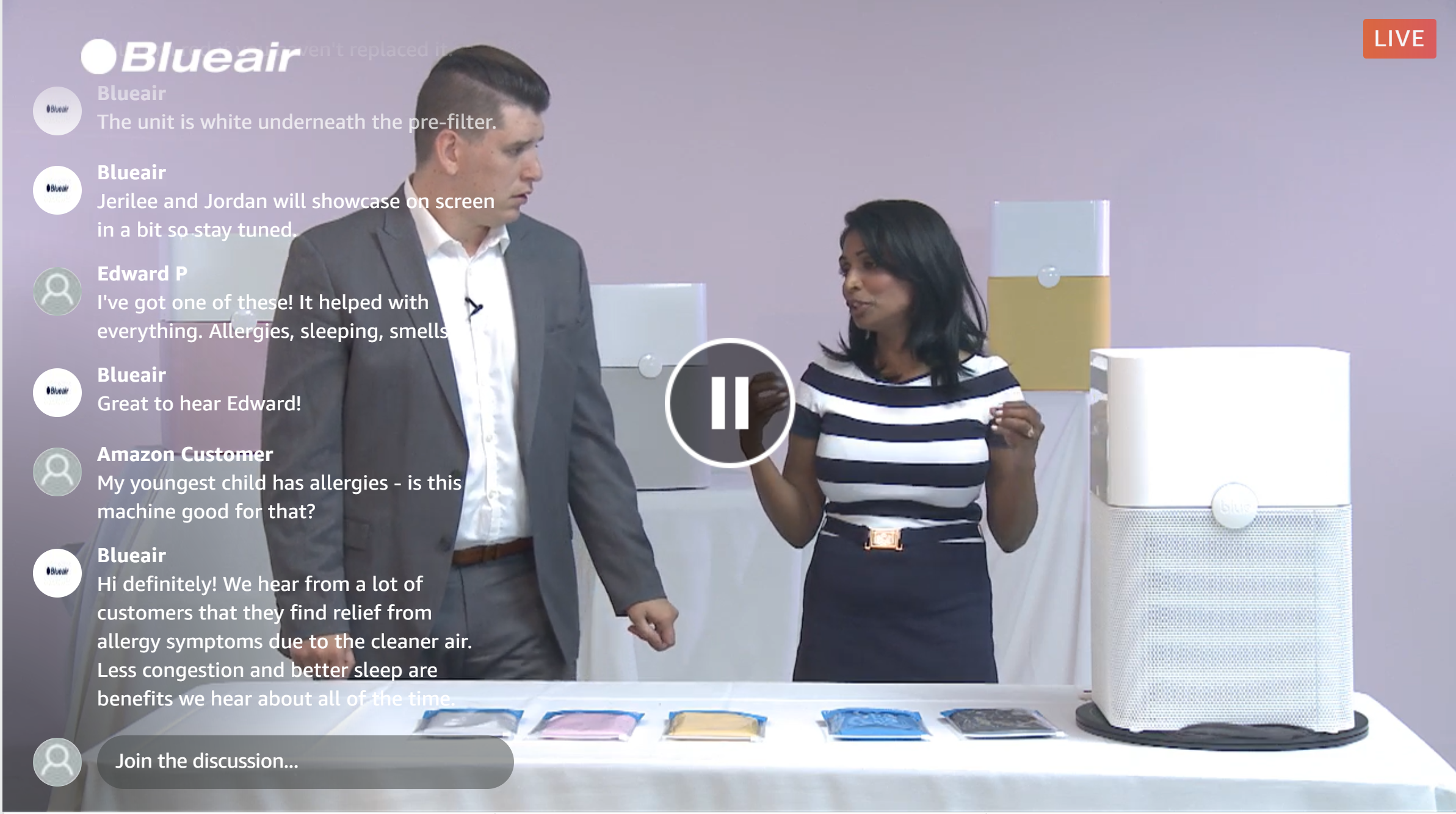 sample interactive livestream video