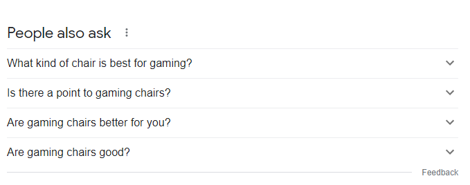 People also ask section of Google.