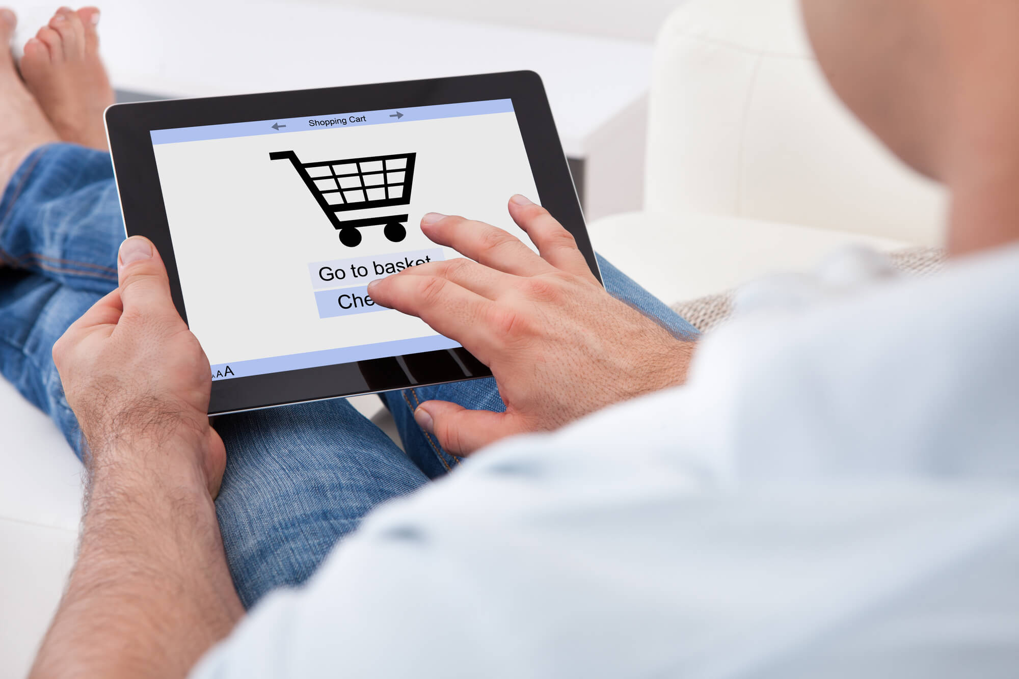 checking out in an online shop