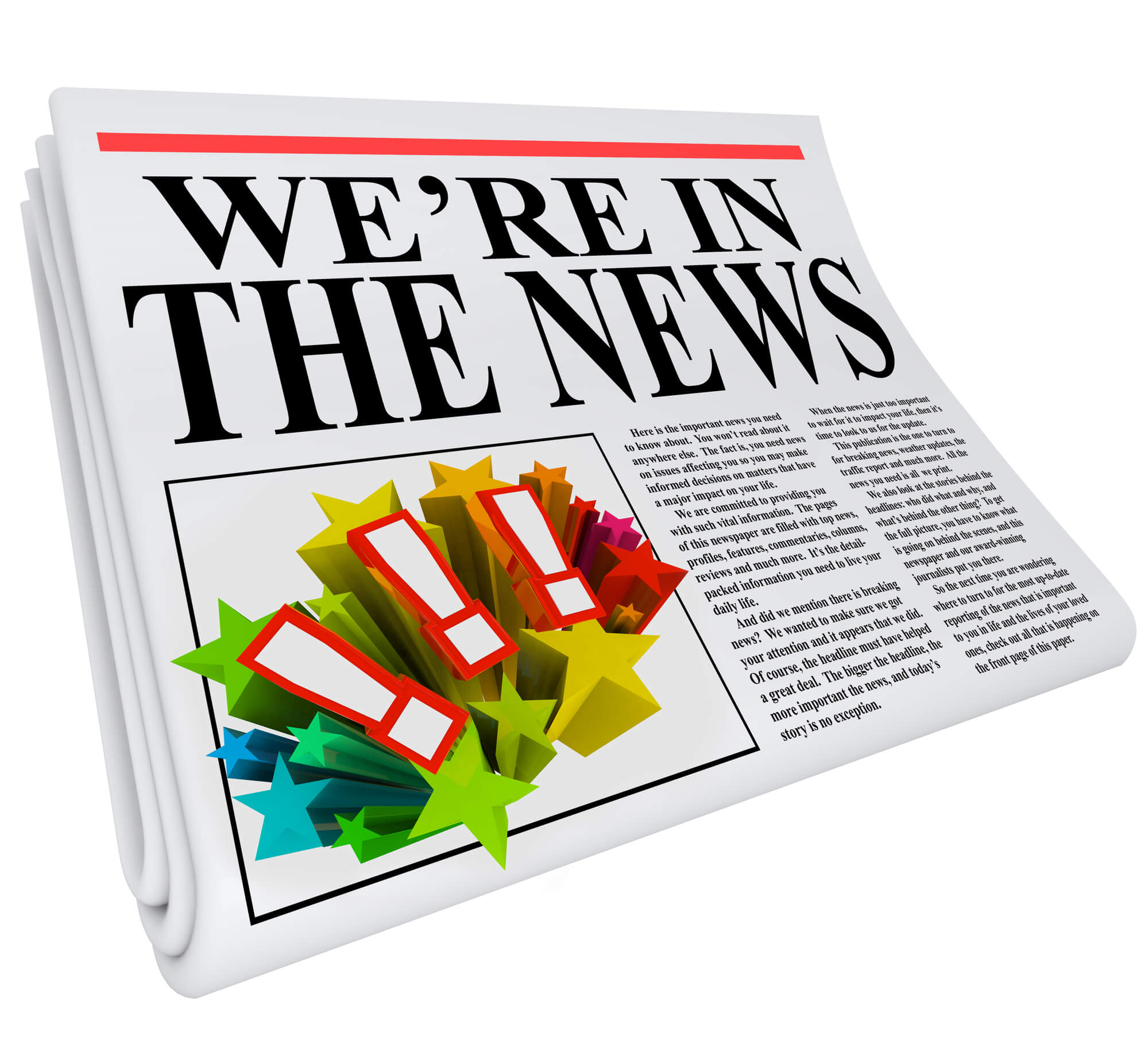 headlines in a newspaper