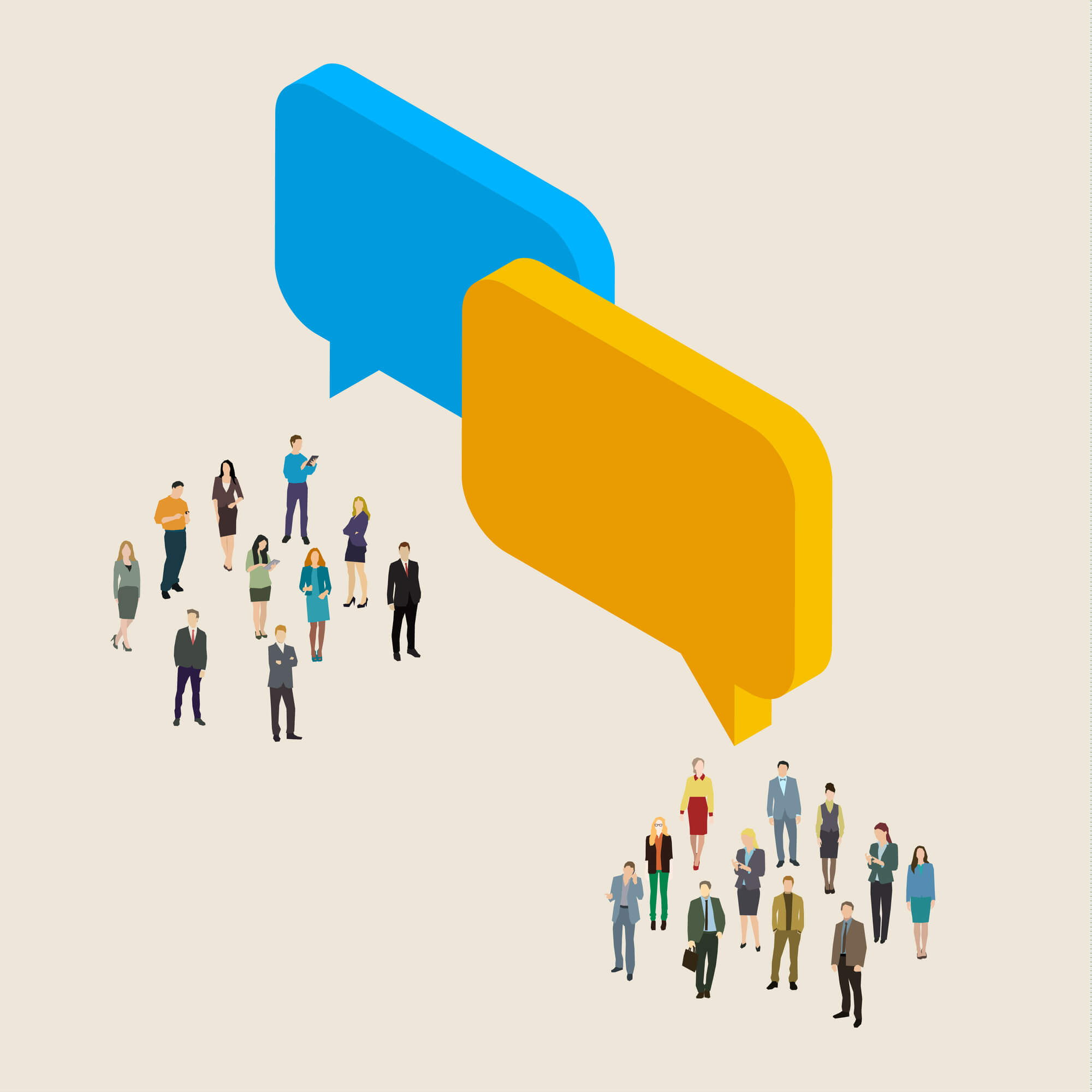 email list further segmented into two groups