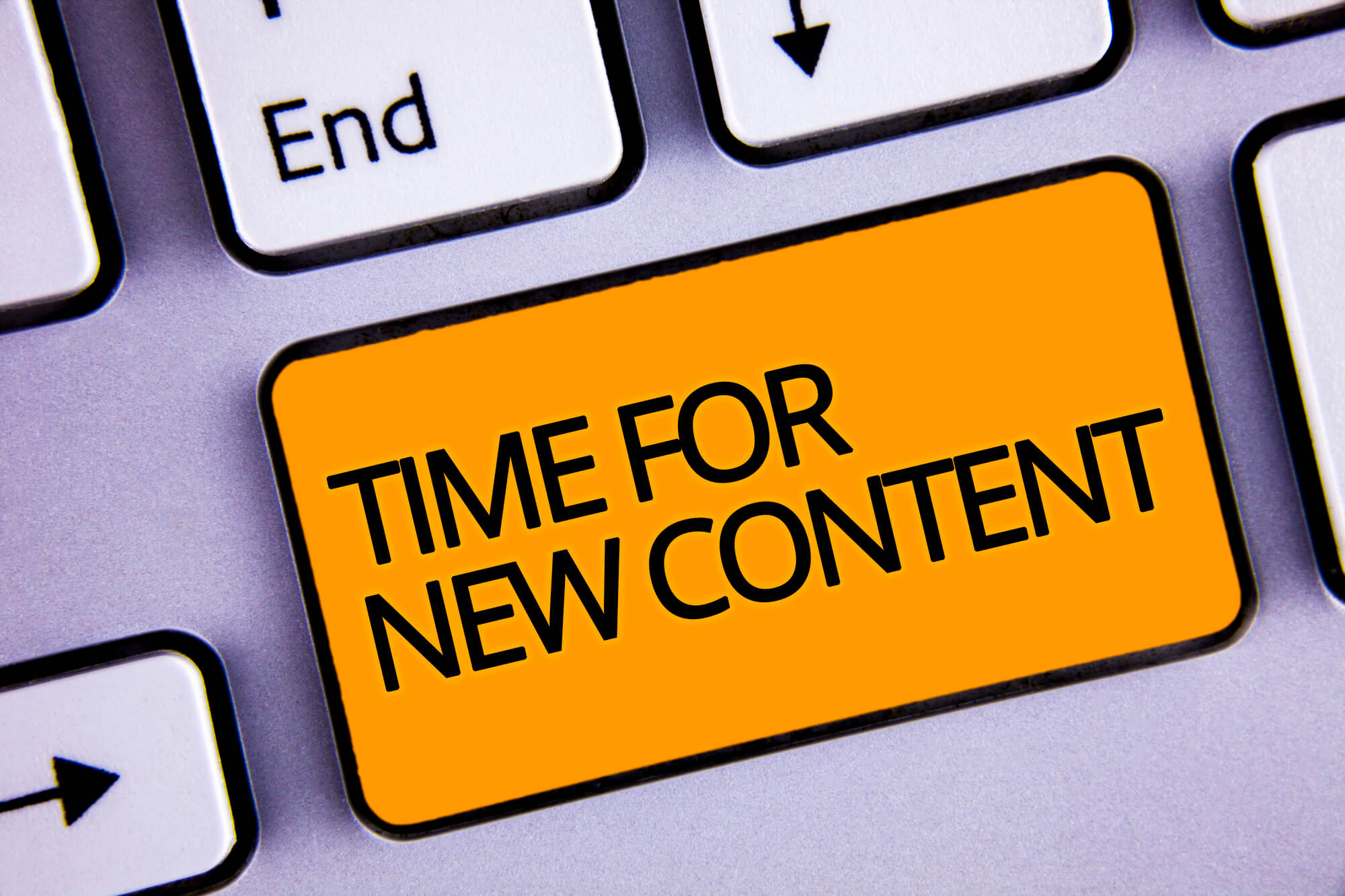 "time for new content" button in a keyboard