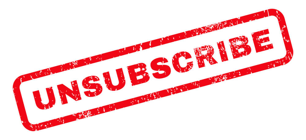 illustration of unsubscribe button