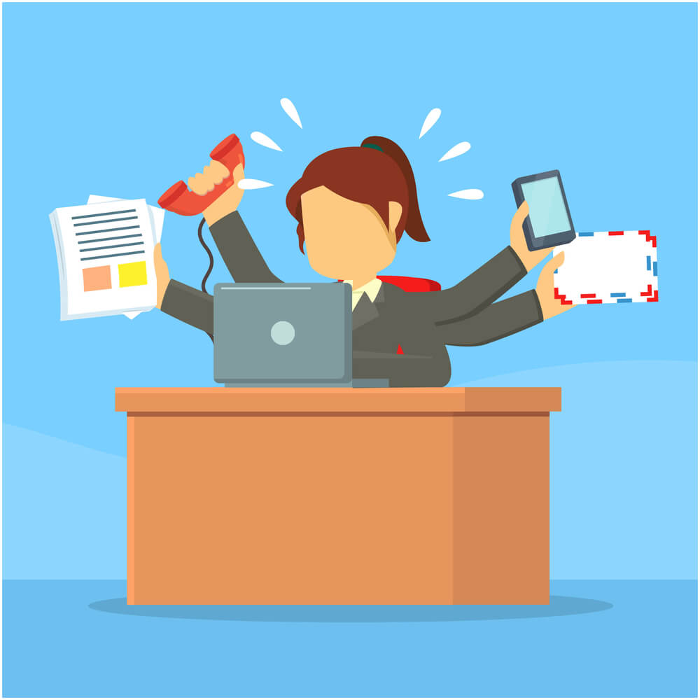 florida digital advertising company businesswoman overloaded with work 