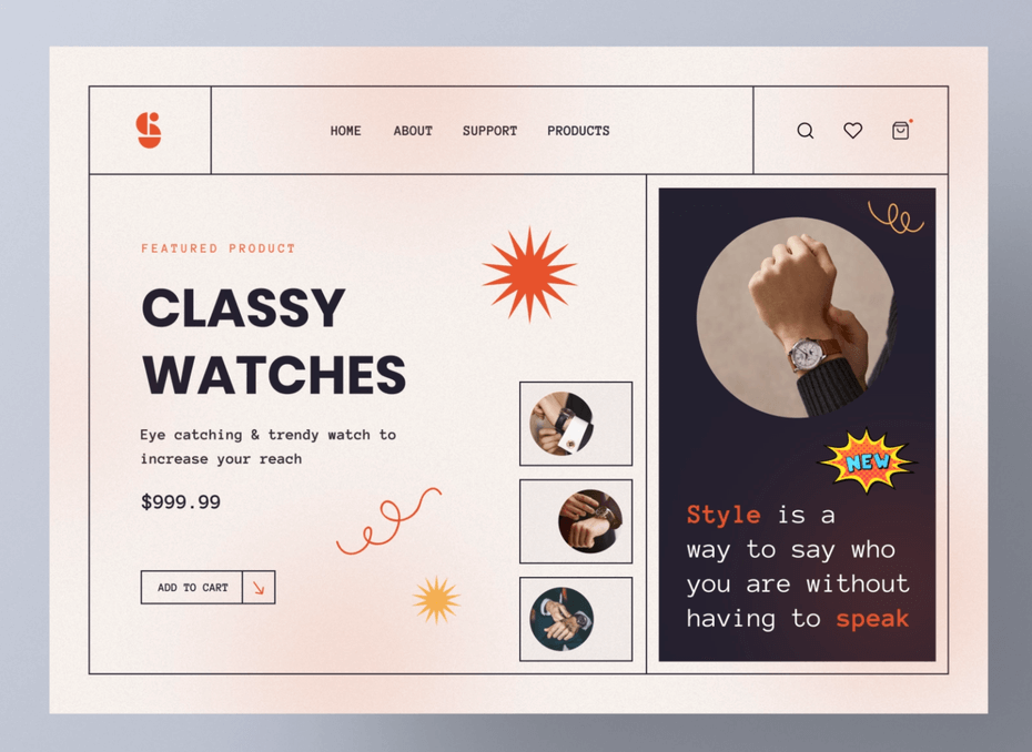 website design in Miami with visible borders