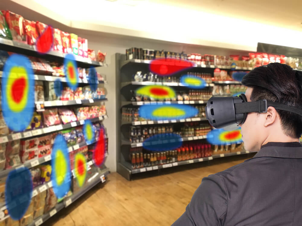 customer having a local in-store experience virtually through VR