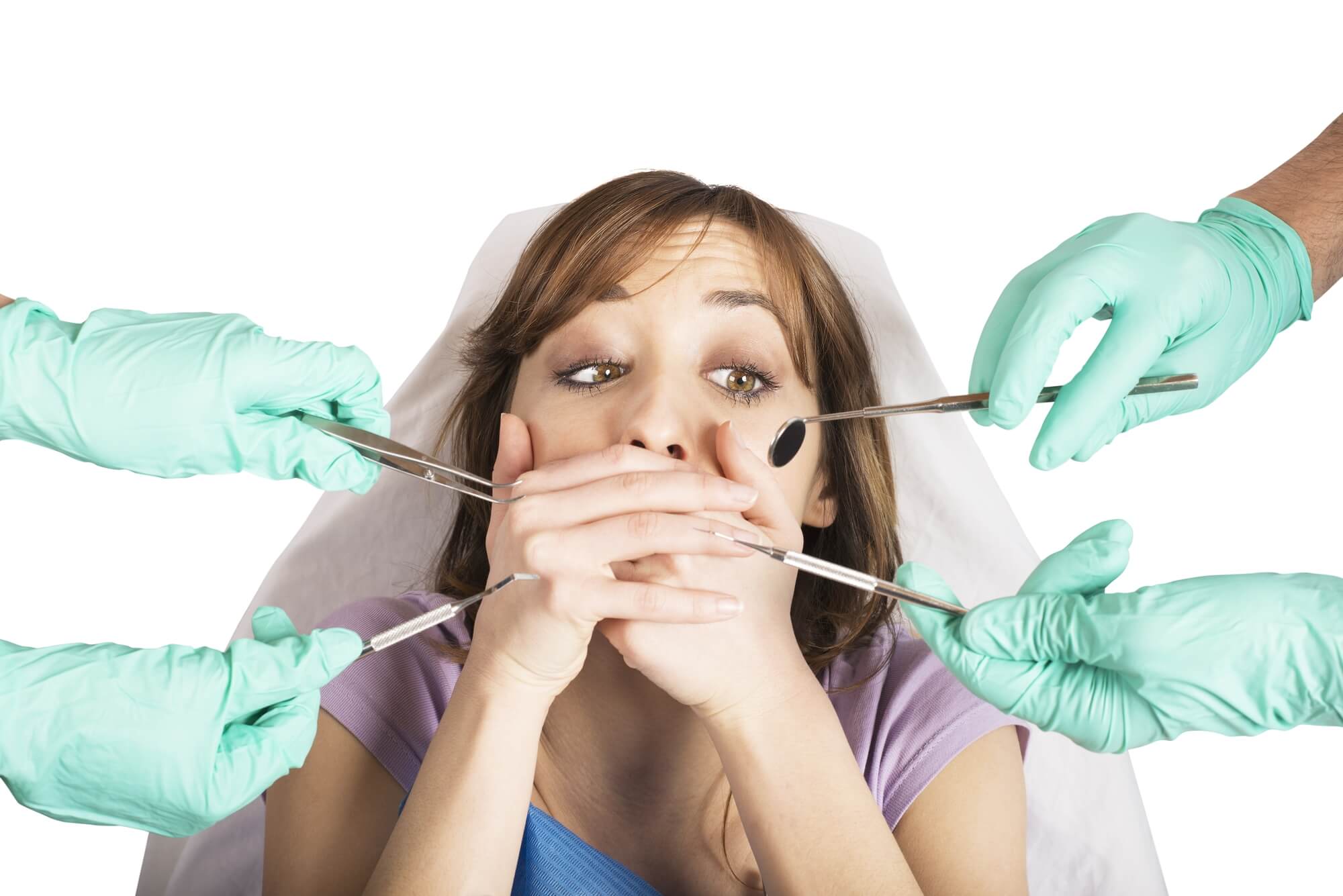 woman frightened of dentists