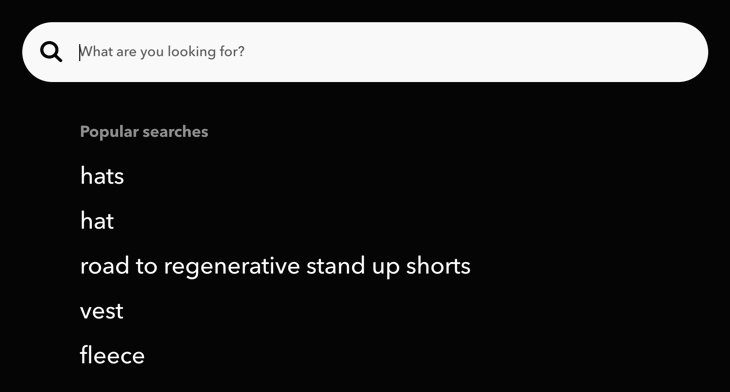 sample internal search bar