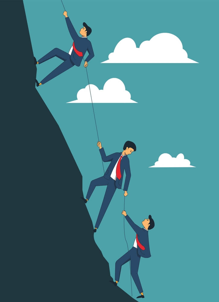 employees helping each other to succeed 