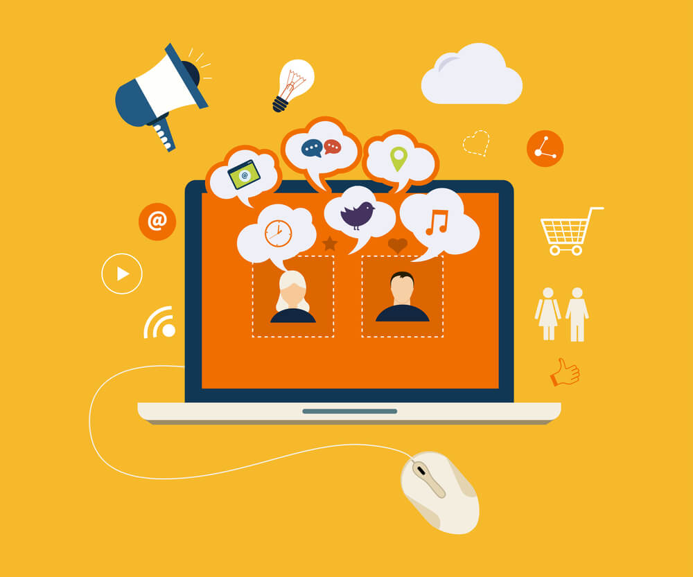 Virtual meeting with social media marketing and Franchise SEO agency.