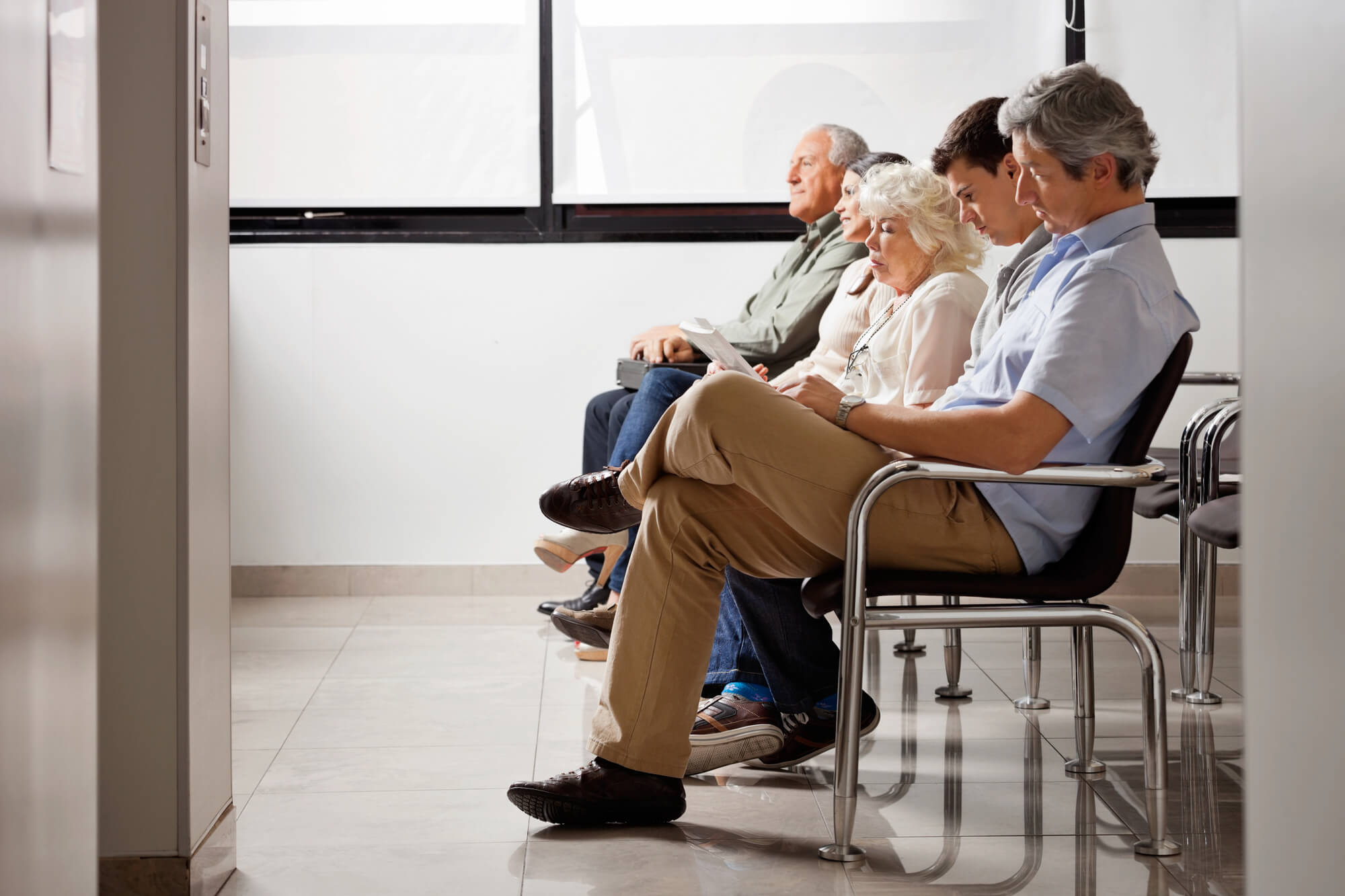 dental patients waiting in lobby