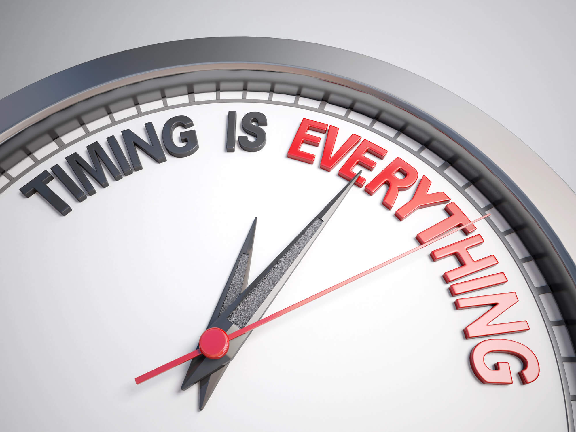 clock saying timing is everything 