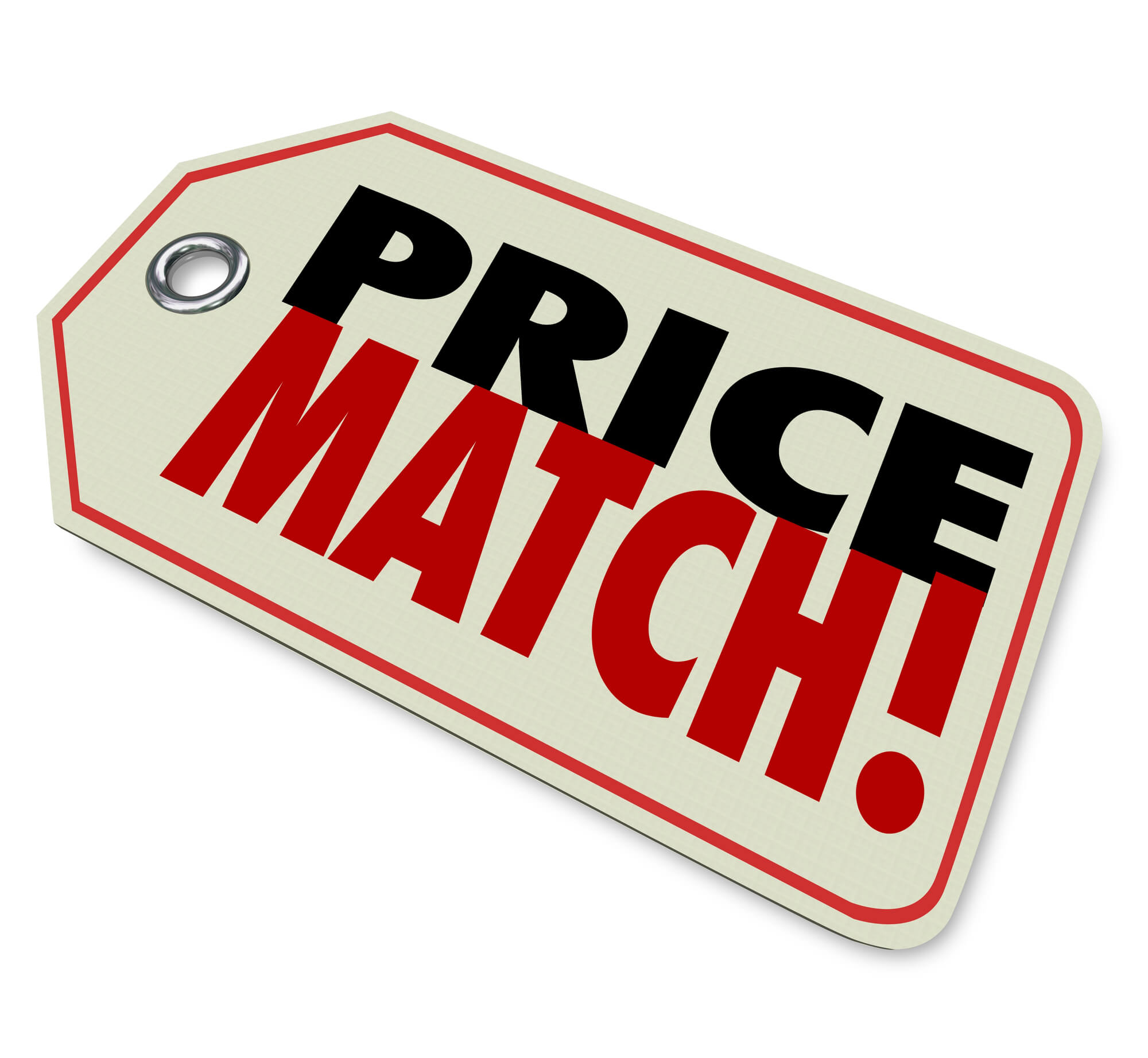 tag with price match label