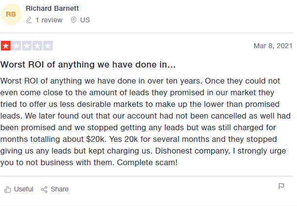 negative review yellow pages roi digital marketing