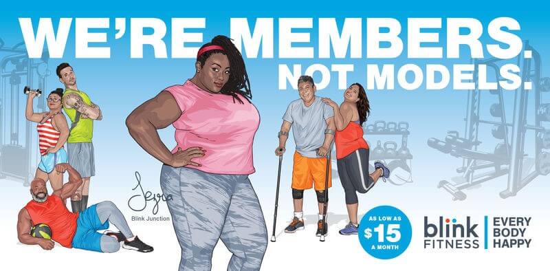 blink fitness body positivity ad for inclusion social media marketing