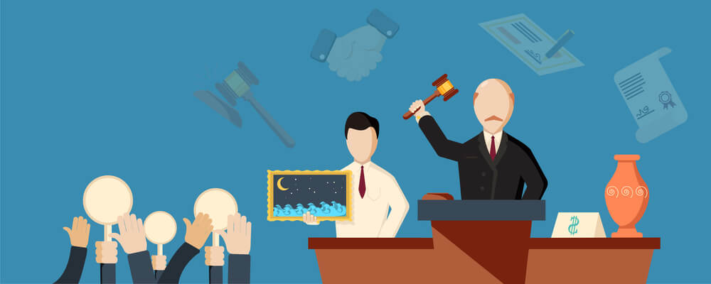 businessmen bidding at an auction digital marketing
