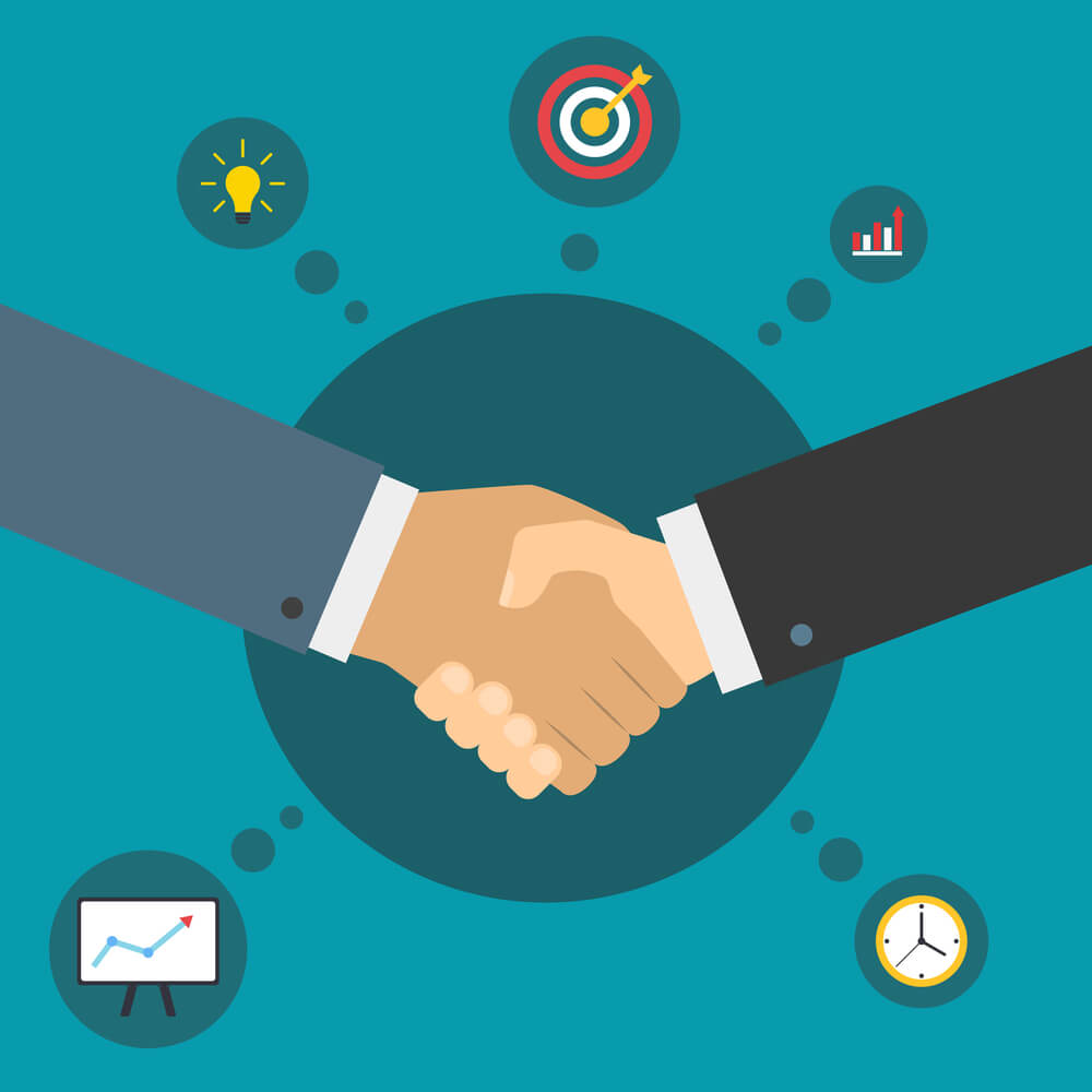 two businessmen shaking hands miami seo