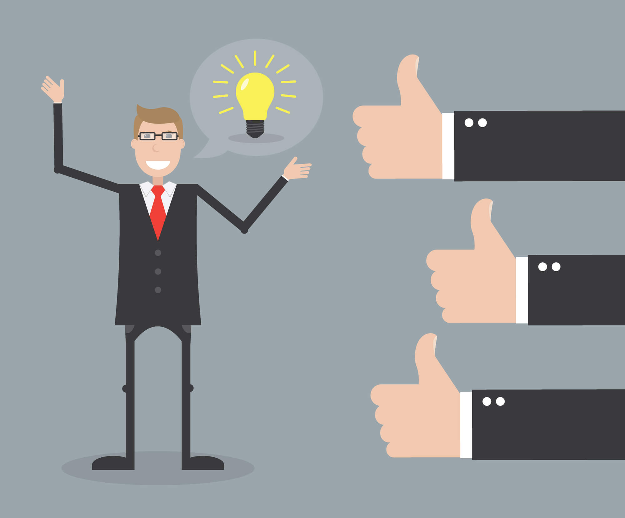 businessman getting approval from colleagues after pitching an seo idea west palm beach company