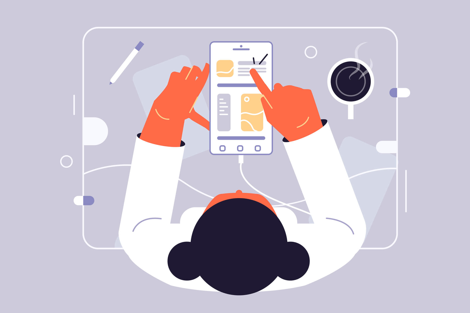 girl browsing tablet social media marketing