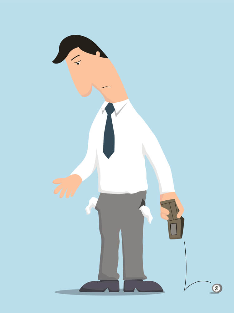 miami internet marketing company customer empty pockets and wallet