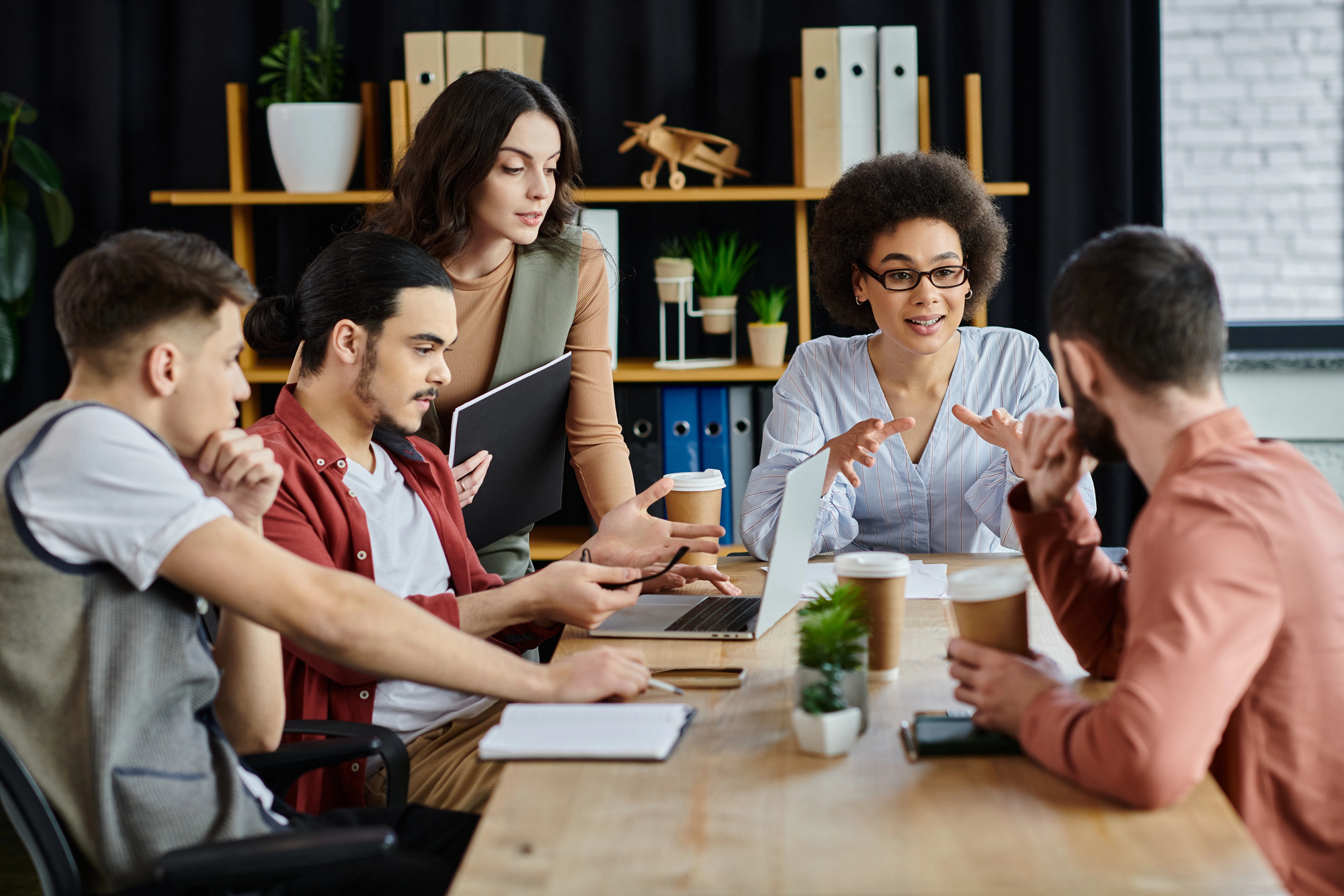 group of employees having a meeting