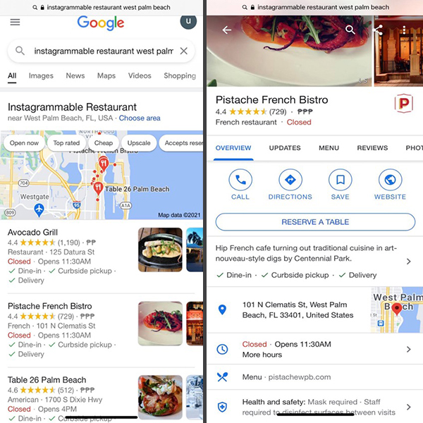 instagrammable restaurants local seo