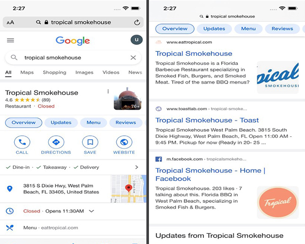 tropical smokehouse search local seo