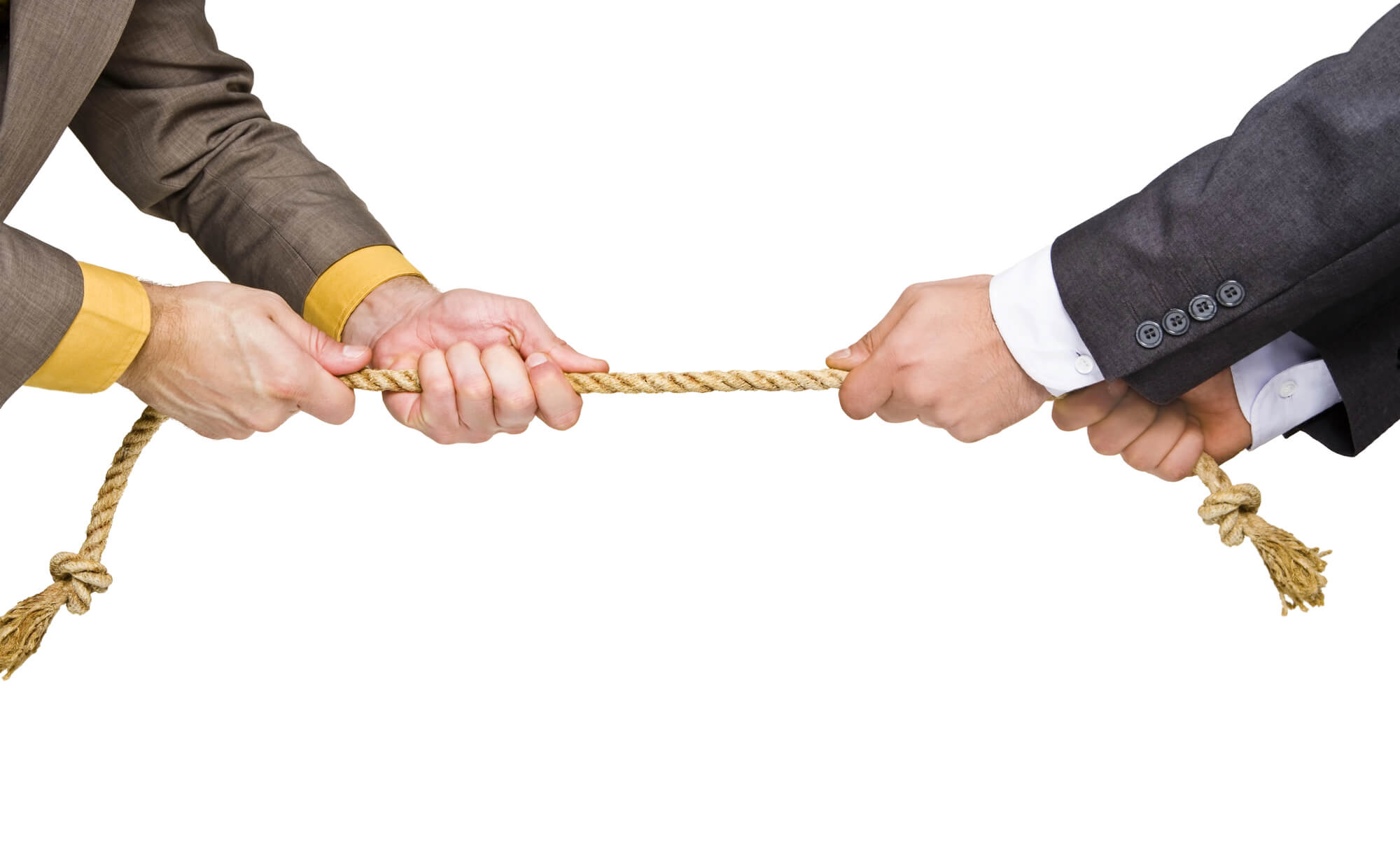 businessmen tug of war