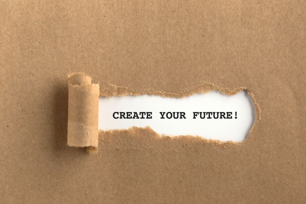 create your future written on paper digital marketing