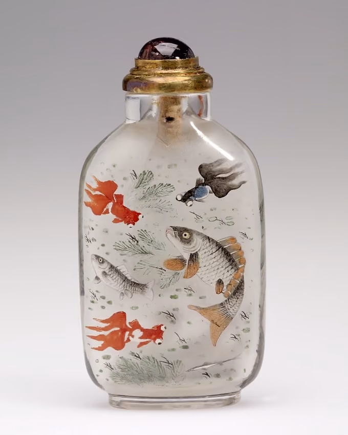 Inside painted with fish