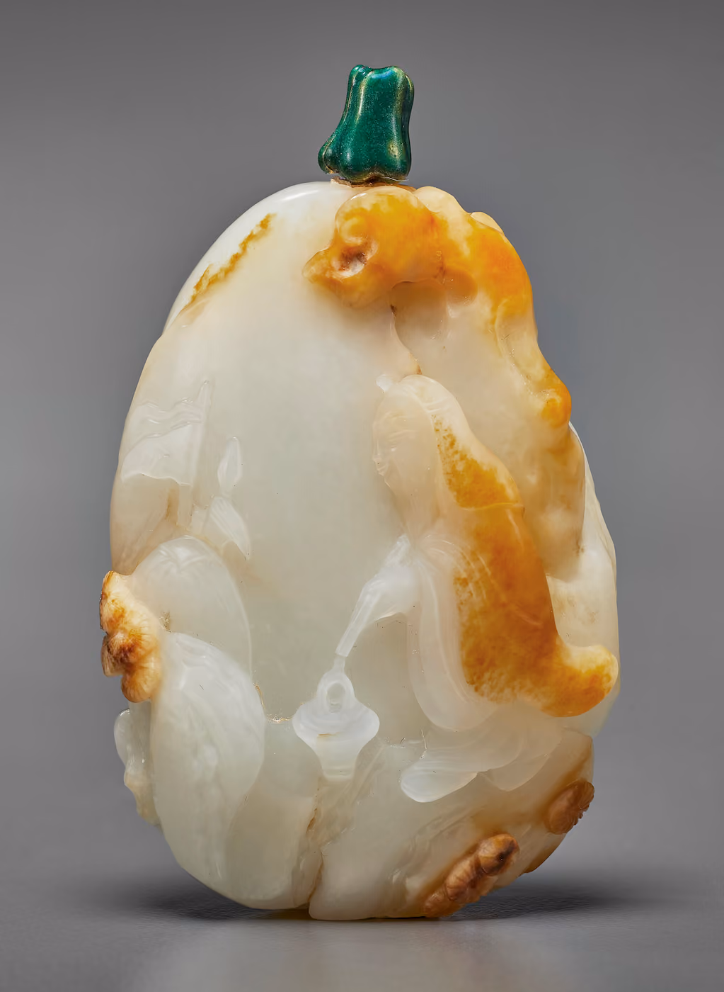 White and russet jade with sages