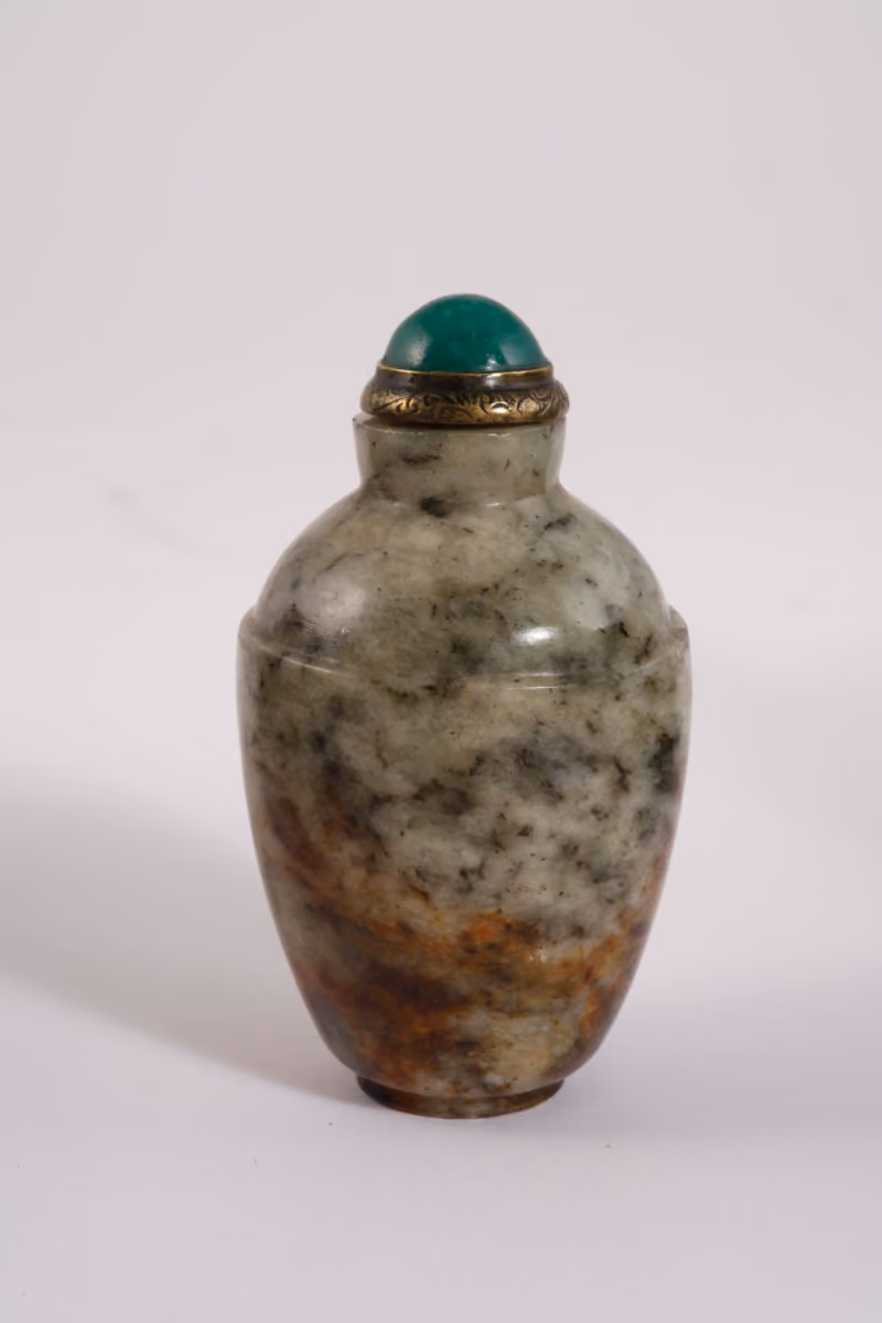 Mottled grey and green jade