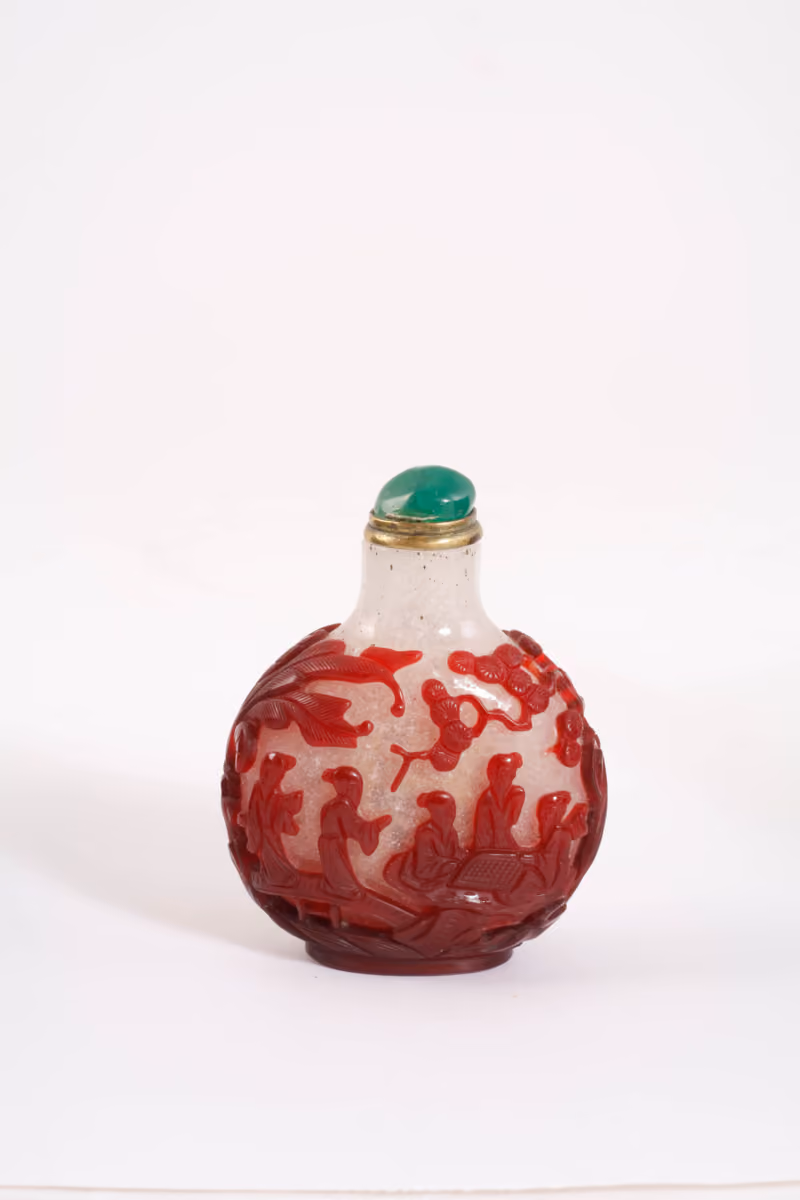 Ruby-red overlay glass