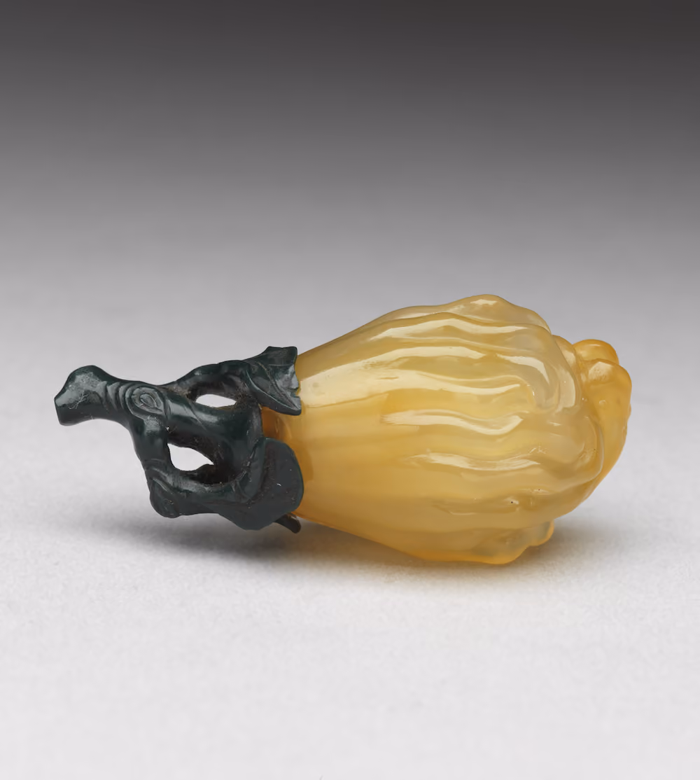 Chalcedony in the form of a Buddha's hand citron