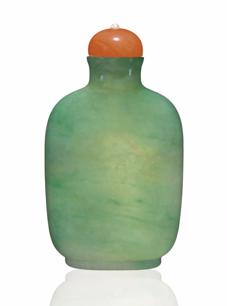 Streaky emerald-green jadeite